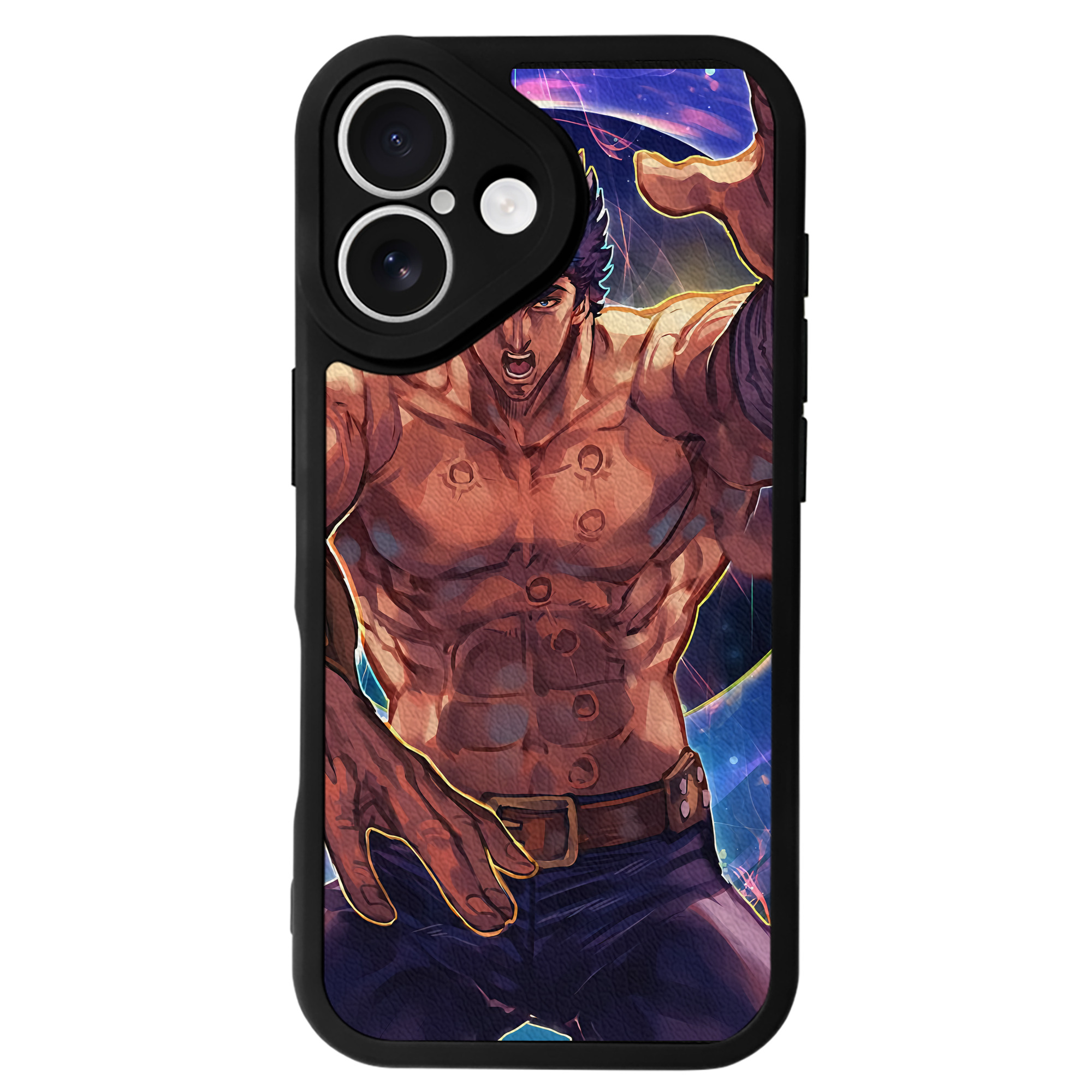 （画像用） 北斗の拳 Fist of the North Star 【iPhone 16シリーズ対応】シリコンスマホケース（レザー調） 材質：シリコン